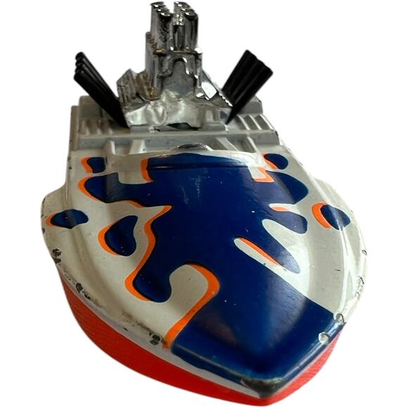 Vintage 1975 Matchbox Seafire Speedboat with Flame Decals, Red & White - Picture 5 of 8